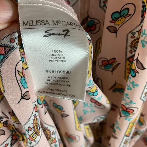 Melissa McCarthy‎ Seven7 Women's Pink Floral Kimono Duster Cardigan Size M 9169 - Picture 5 of 9